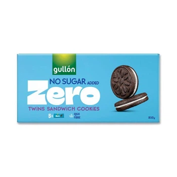 Печиво-сендвіч без цукру шоколадне із вершковим прошарком ZERO Diet Nature Twins GULLON 210 г