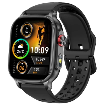 Смарт-часы UWatch Smart Energy Rubber Black 5BAR с 2 ремешками, чёрные