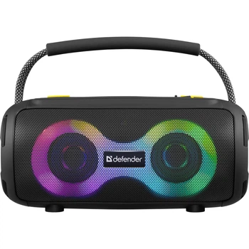 Беспроводная портативная колонка Defender S450 1.0 10W RGB BT FM USB TF AUX TWS Black (65451)