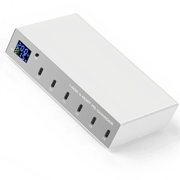Мультизарядное устройство Addap MCS-X6P 6 портов Type-C зарядная станция PD 3.0 140 Вт белое