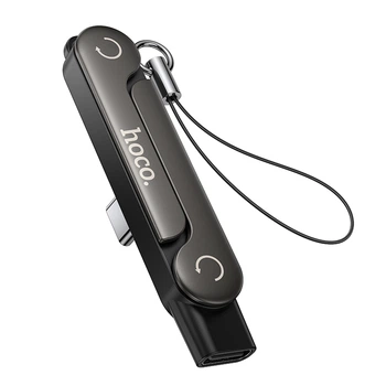 Тримач для телефона HOCO UA47A Type-C male to Type-C female holder-adapter Black (6942007681162)
