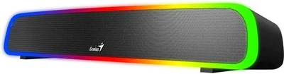 Саундбар Genius 200BT, Black, 4 Вт, 3.5 мм / Bluetooth 5.1, RGB підсвічування (10 режимів), дротовий пульт, живлення від USB
