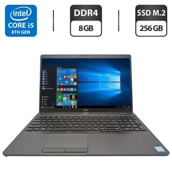 Ноутбук Dell Latitude 5500 / 15.6" (1920x1080) IPS / Intel Core i5-8265U (4 (8) ядра по 1.6 - 3.9 GHz) / 8 GB DDR4 / 256 GB SSD M.2 / Intel UHD Graphics / WebCam б/у