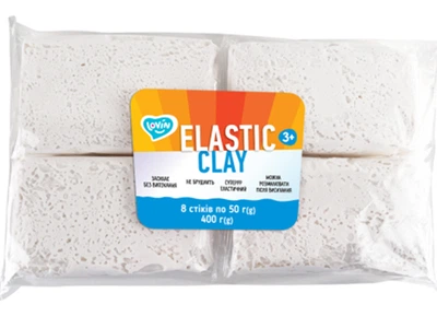 Повітряний пластилін ТМ Lovin Elastic Clay white 400г 70165