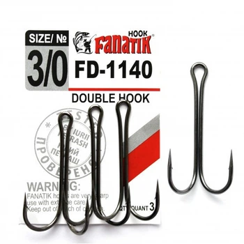 Двойной крючок Fanatik FD-1140 № 3/0, 3 шт.