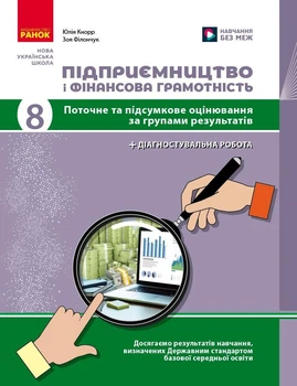 Підприємництво і фінансова грамотність. 8 клас. Поточний та підсумковий контроль за групами результатів (9786178771263)