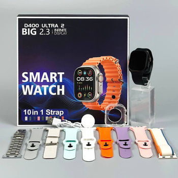 Smart Watch D400 Ultra2 (10in1) набір з 10-ма ремінцями (49 мм)