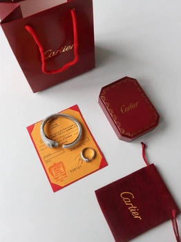Каблучка Cartier срібляста Картьє Пантера (213)