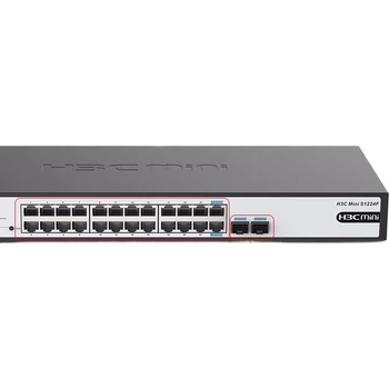 H3C 24-портовый гигабитный Ethernet + 2 гигабитных оптических коммутатора, неуправляемый коммутатор для установки в стойку корпоративного класса, сетевой кабельный разветвитель S1224F