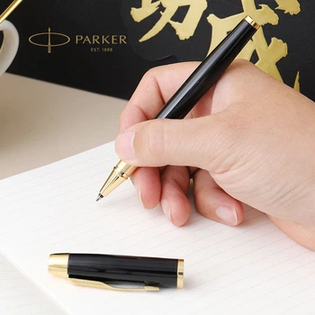 Подарочный набор PARKER «Год Лошади»: Премиальная фирменная ручка, подарок на день рождения, высококачественные канцелярские принадлежности, шариковая ручка IM Pure Black Elegance с золотым зажимом + подарочная коробка «Лошадь успеха».