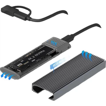 Корпус для жорсткого диска MAIWO M.2 NVMe/SATA з двома протоколами, корпус для зчитування SSD типу C/USB 3.2, 10 Гбіт/с, підходить для зовнішнього жорсткого диска ноутбука K1691