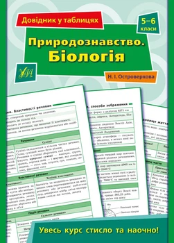 Довідник у таблицях. Природознавство. Біологія. 5–6 класи (9789662849707)