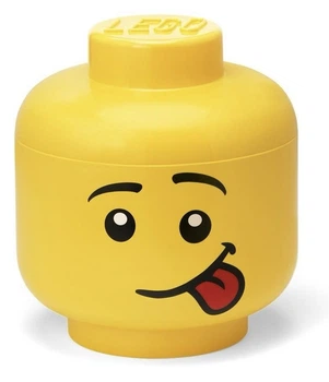 Контейнер для зберігання NHG LEGO Голова велика L Silly boy 8.5 л Жовтий (5711938030889)