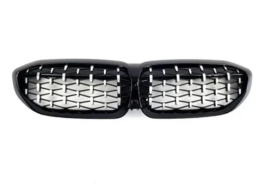 Ніздрі решітки радіатора переднього бампера BMW 3 G20 / G21 2018-2023 Diamond Black + chrome