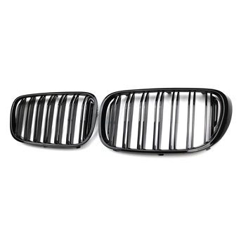 Ніздрі решітки радіатора переднього бампера BMW 7 series G11 2015-2019 Black 2BAR