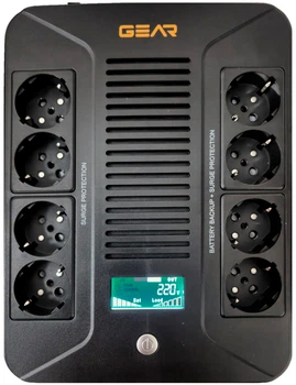 ДБЖ Gear UPS 1000VA/600W AVR Plastic Case (GU-1000PLUS6)