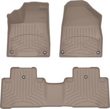 Килимки Weathertech HP Beige для Acura MDX (mkIII) 2013-2020 (не гібрид)(1-2 ряд) (WT 455761IM-455762IM)