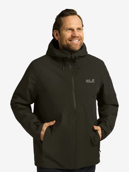 Куртка демисезонная с капюшоном мужская Jack Wolfskin Wisper Ins Jkt M A61870_E0205 M Темно-серая (4064886776806)