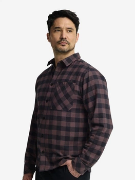 Сорочка бавовняна чоловіча Jack Wolfskin Lite Flannel Shirt M A65026_T0600 XL Фіолетова (4064886773096)