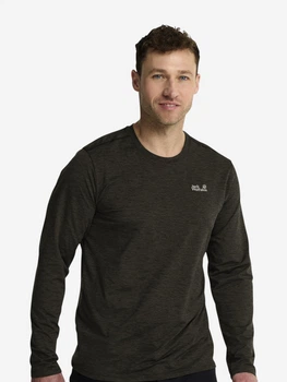 Спортивний лонгслів чоловічий Jack Wolfskin Trail Ls M A66306_E0205 M Темно-сірий (4064886757911)