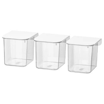 Контейнеры 3 шт для органайзера на доску IKEA SKÅDIS белый 803.359.09