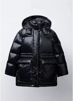Пуховик куртка для дівчинки Zara р.156 Чорна