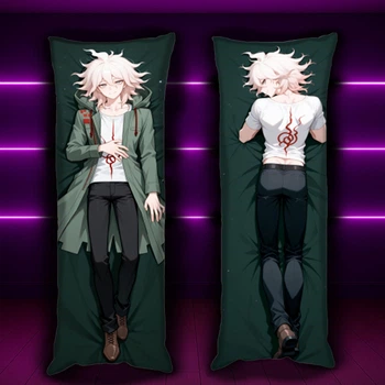 Дакимакура 150х50 см Нагито Комадэда Данганронпа Nagito Komaeda Danganronpa Подушка с двусторонней наволочкой