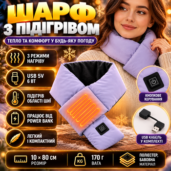 Шарф з підігрівом Intelligent Heating Scarf — USB 5V, 3 режими (COPY)
