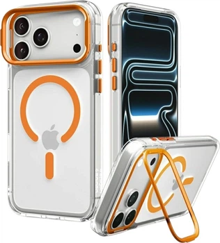 Etui na smartfon Apple iPhone 17 Pro Max/18 Pro Max Spigen Ultra Hybrid Optik S MagSafe Transparent Orange (ACS11910)