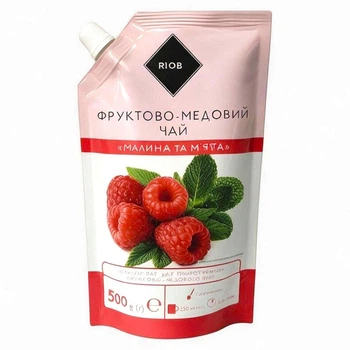 Чай Rioba фруктово-медовий концентрат Малина та М'ята 500 г