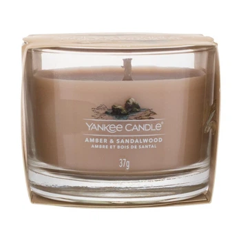 Ароматическая свеча в стакане Yankee Candle Amber & Sandalwood, 37 г