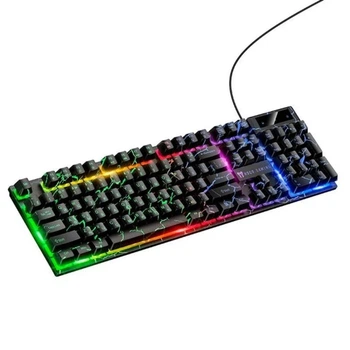 Клавиатура игровая проводная Hoco GM701 Trofeo USB с радужной подсветкой черная