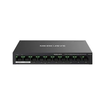 Комутатор Mercusys MS110P 10-портовий 10/100 Мбіт/с ( 8 портів PoE +) , 2xLAN 10/100Mbit, метал