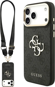 Etui na smartfon Apple iPhone 18 Pro Max/17 Pro Max Guess 4G Big 4G Classic Logo Big Strap Metal Buttons Black (GUHCP18XP4G4BCSK)