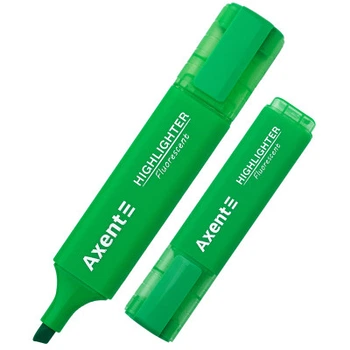 Маркер Axent Highlighter 2537-A, 1-5 мм клиноп. зеленый