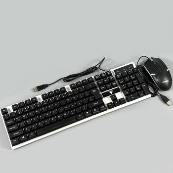 Проводная клавиатура 104 клавиши 3D мышка Jedel GK100 черный