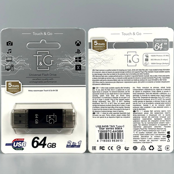 USB флешка 64Gb USB Type-C накопитель информации T&G Star 009