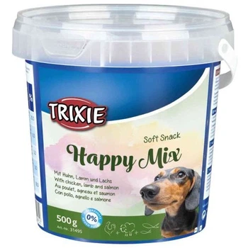 Лакомство Trixie Soft Snack Happy Mix для собак с курицей, ягненком и лососем, 500 г