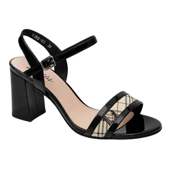 Босоніжки на каблуці 7318-22 BLACK, 35