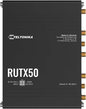 Промышленный 5G маршрутизатор Teltonika RUTX50 Dual-SIM Wi-Fi 5 Черный (102318596)