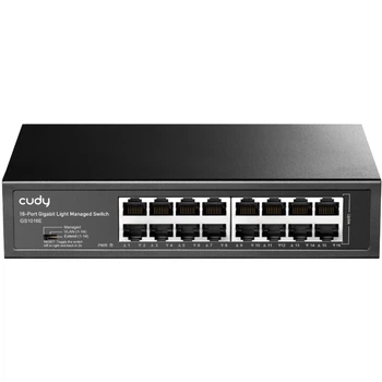 Коммутатор Cudy GS1016E, 16-Port Gigabit Easy-Managed Switch металл Black (GS1016E)