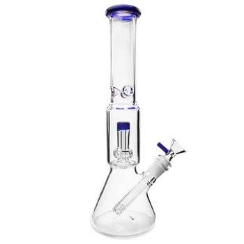 Стеклянный бонг курительный Beaker Dome Matrix 32 см Blue с перколятором