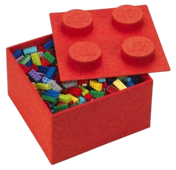 Фетровий кошик для іграшок NHG LEGO Felt Storage Brick 4 Червоний (5711938036539)