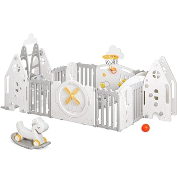 Манеж для детей Mealux Forto Grey (арт. KD-C051 Grey/White)