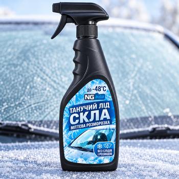 Розморожувач скла Антилід NO ICE 500 мл – миттєве розморожування скла і замків