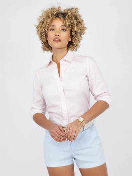 Рубашка хлопковая женская U.S. Polo Assn 215187-8900A(Classic Pink) S Розовая (786660482690)