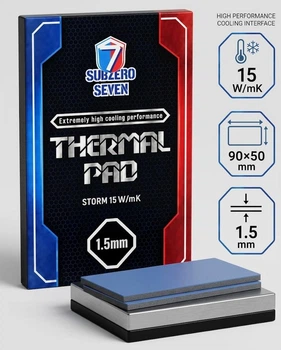Термопрокладка SubZero Seven Storm 90x50x1.5 мм (15 W/mK)