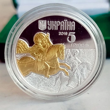 Серебряная памятная монета НБУ "Конь" 5 гривен в футляре 2019