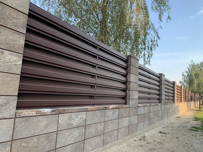Металевий штахетник двосторонній Ранчо 0,45 мм коричневий