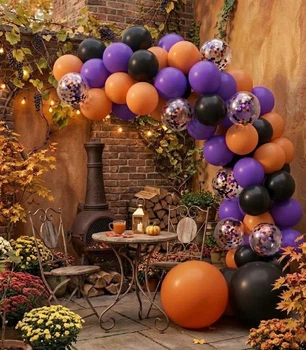 Арка из воздушных шаров Хэллоуин Гирлянда на Halloween набор 50 шт